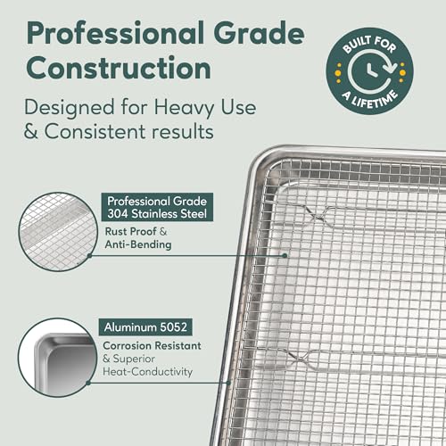 Aluminum Baking Sheet with Cooling Rack Set (Half Sheet (Value Pack))