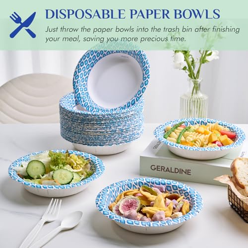 20 Oz Paper Bowls 180 Count Disposable Bowls (180 Count (Pack of 1,20oz))