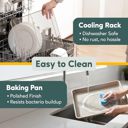 Aluminum Baking Sheet with Cooling Rack Set (Half Sheet (Value Pack))