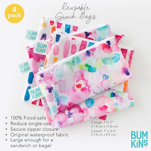 Reusable Sandwich and Snack Bags (Watercolors)