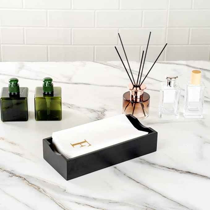 Luxenap 15.8 X 7.9 Inch Linen-Feel Guest Towels, 2000 Lettered Hand Towels - Gold Letter 'F', Sans Serif Font, White Paper Dinner Napkins, airlaid, For Restrooms And Tables - Restaurantware
