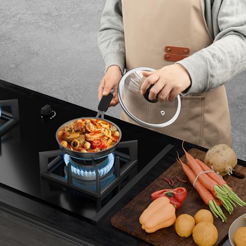 8 Inch Pan Lid For Pots Pans and Skillets (Wide Rim / 8 Inch)