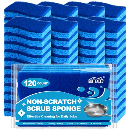 Sponges Kitchen 120Pack (Light Blue-s Shape)