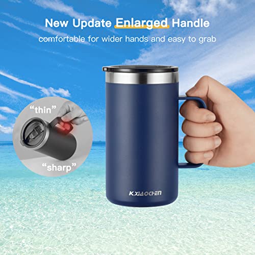 2 Pack 20 oz Insulated Coffee Mugs (B2.Purple+Navy / 20 ounces (2 pack))