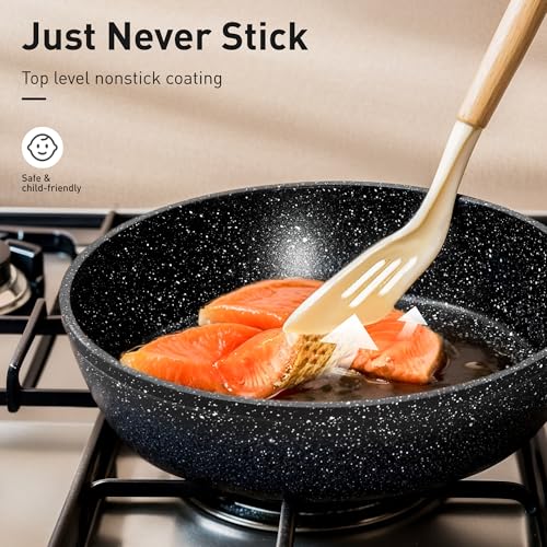 30 Pcs Pots and Pans Set Non Stick (Black / 30 PCS Cookware Set)