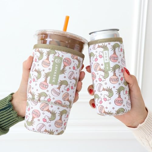 CanSok Sleeve for Beer & Soda Insulated Neoprene Cover (Jingle Smells / 12oz Slim Can Sleeve)