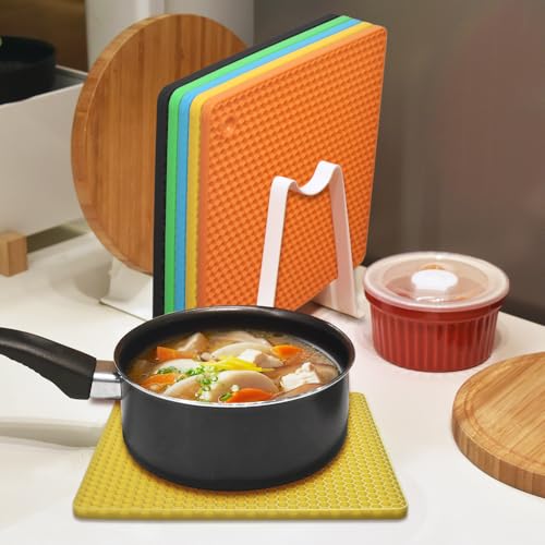 Silicone Square Trivets Mat (Yellow)