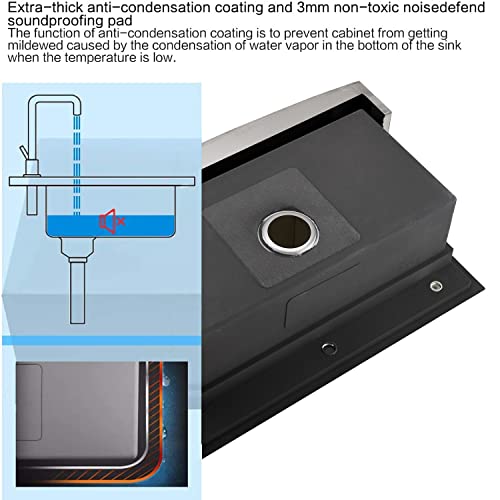 33 Inch Farmhouse Kitchen Sink Workstation (33"L x 22"W x 10"D / Stainless Steel (Splash Guard))