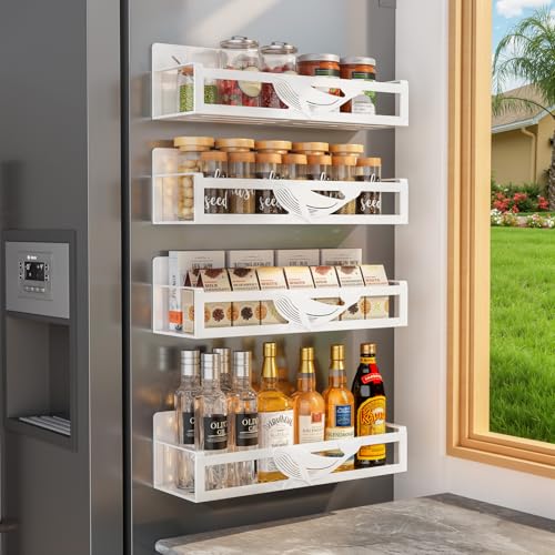 Magnetic Spice Rack for Refrigerator (4 Count)