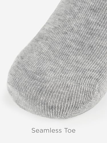 Unisex Kids Boys Girls Soft Cotton School Socks 4 (Small / Lt. Gray Heather)