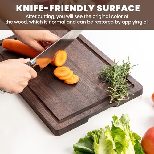 Walnut Wood Cutting Board for Kitchen (15"L x 10"W)