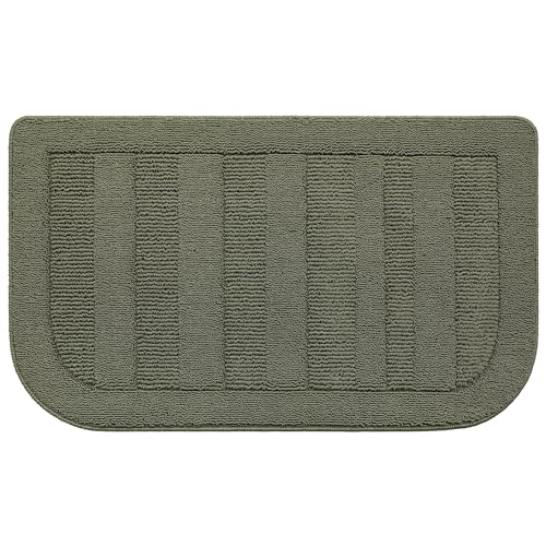 24x40 Inch Kitchen Rugs Non Slip Washable Kitchen Sink Rug (24" x 40" (Semicircular) / Green)