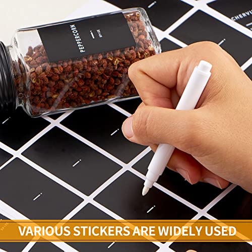 36 Glass Spice jars with label (36 Count)