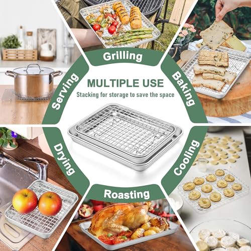 Half Baking Sheet with Wire Rack (18*13 Inch)