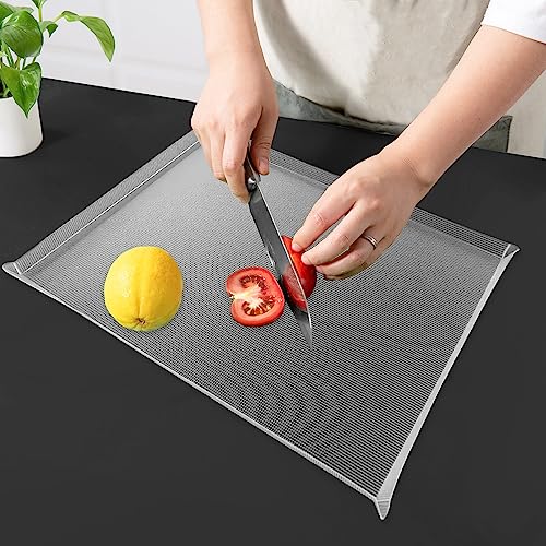 Flexible Plastic Cutting Boards Mats with Lip (Foldable - Clear - 3)