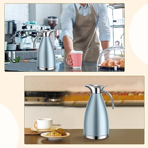 2 Pcs 68oz Thermal Coffee Carafe (Khaki Blue)