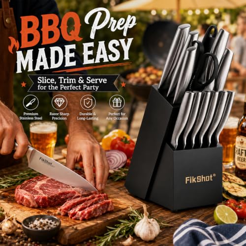 Kitchen Knife Set (Silvery + Blak)