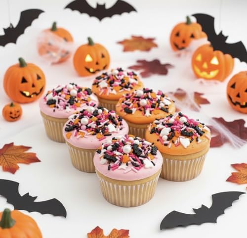 Sprinkles Themed Sprinkles for Cake Decorating (Orange Pink)