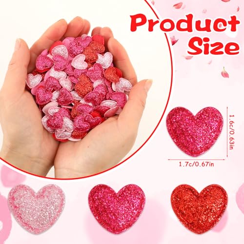 500 Pcs Red Rose Pink Valentine's Day Confetti Glitter Decor (Rose Red Pink)