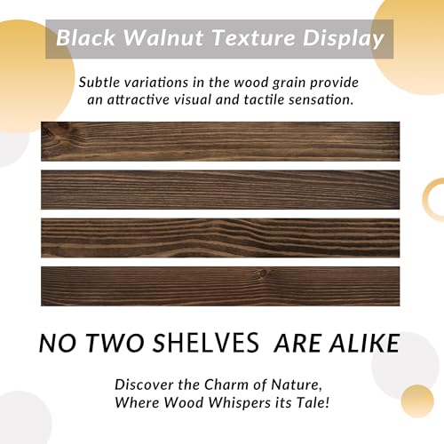 Walnut Floating Shelves 60 inch Long for Wall (Black Walnut / 60'' x 8''x 2''(set of 1）)