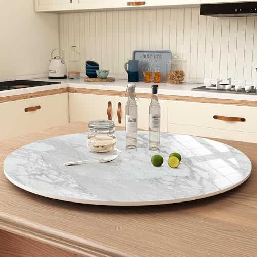 19.69" Lazy Susan for Table Top Sintered Stone Rotating Serving Tray for Dining Table