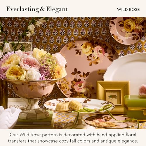Enamel Round Tray (Mauve Wild Rose)