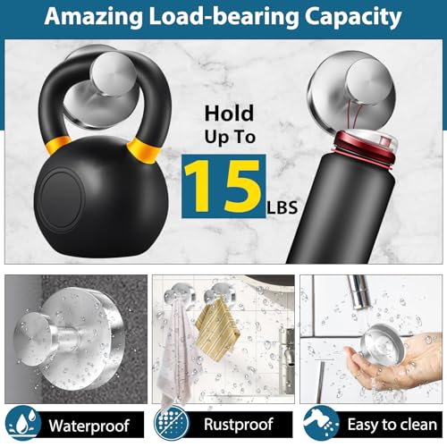Suction Cup Hooks for Shower (4 Count)