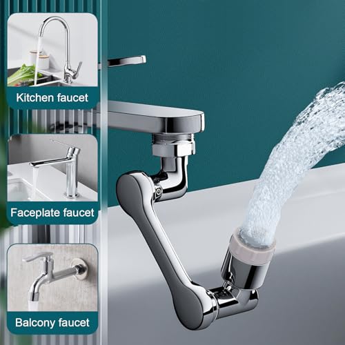 Faucet extender 1080 ° rotation (silvery)