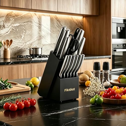 Kitchen Knife Set (Silvery + Blak)