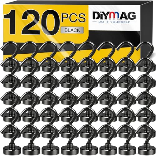Magnetic Hooks (Black / 0.63in)