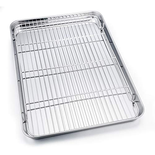 Stainless Steel Baking Sheet with Rack Set for Cookie (19.6 Inch)