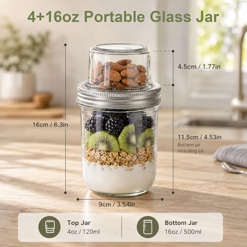 Layered Glass Yogurt Cups 2 Pack (20oz)