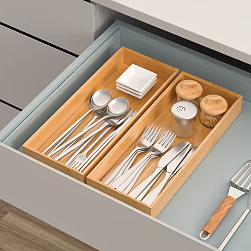 Bamboo Drawer Organizer (15" x 6" x 2")