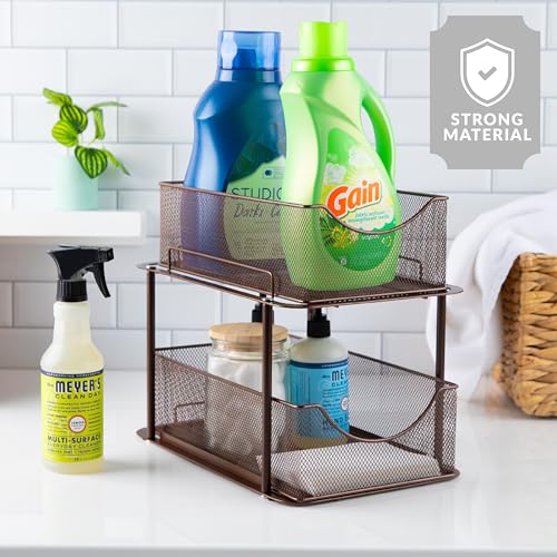 Pull Out Under Sink Organizer (2 Pack / Bronze)