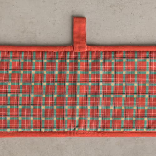 Double Oven Mitts 100% Cotton Double Oven Glove (125 - Megeve / 7" x 35" (Double Oven Mitt))