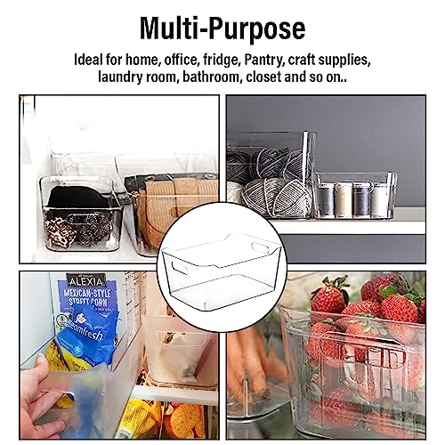 Clear Plastic Storage Bins for Kitchen Organization or Pantry Organizers and Storage (Large)