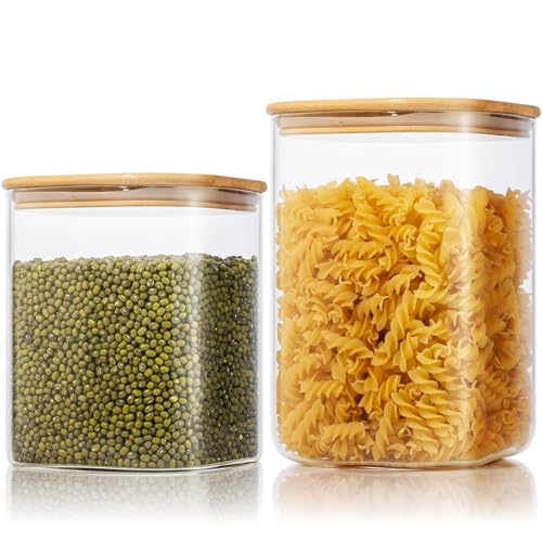 Large Glass Storage Containers 132oz&63oz (2 Count)