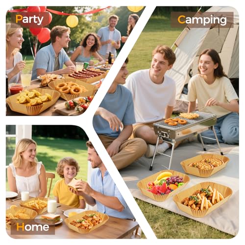 300Pcs Air Fryer Liners Disposable 8"x5.5" for Ninja & bella Slim (8" x 5.5")