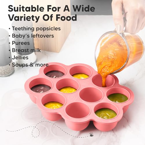 Silicone Food Freezer Trays with Lid (Blossom)