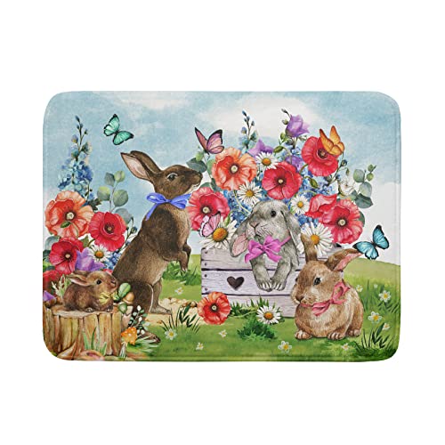 Spring Rabbit Dish Drying Mat (DrymatLRabbit / 24" x 18")