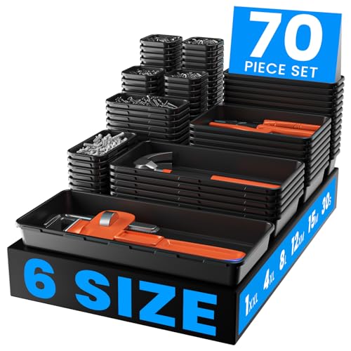 pcs 𝟲𝗦𝗶𝘇𝗲】 Tool Box Organizer and Storage drawer organizer (70pcs-6 Size)