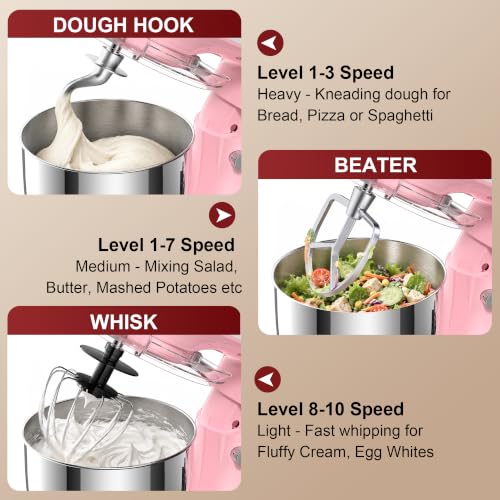 4QT Electric Stand Mixer (Pink)