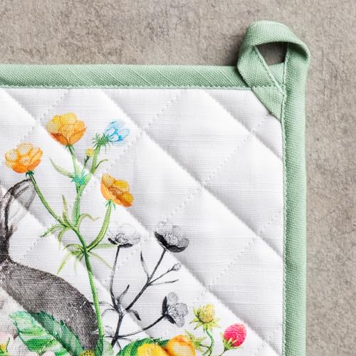 Pot Holders 100% Cotton Potholders (035 - Printemps / 8" x 8" (Pot Holder Pack of 1))