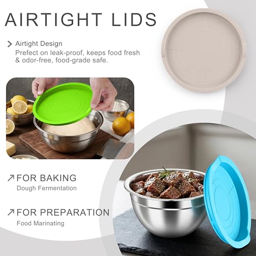 Mixing Bowls with Airtight Lids (Colorful / Airtight Lids)