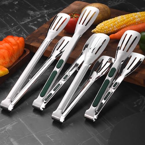 Stainless Steel Kitchen Tong Set (9inch / 3Pcs Silver)