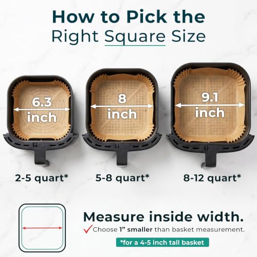 Cathy Yoder's Square Air Fryer Liners (6 inch - Square)