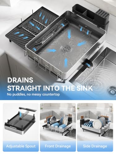 Large Dish Drying Rack (Black-new)