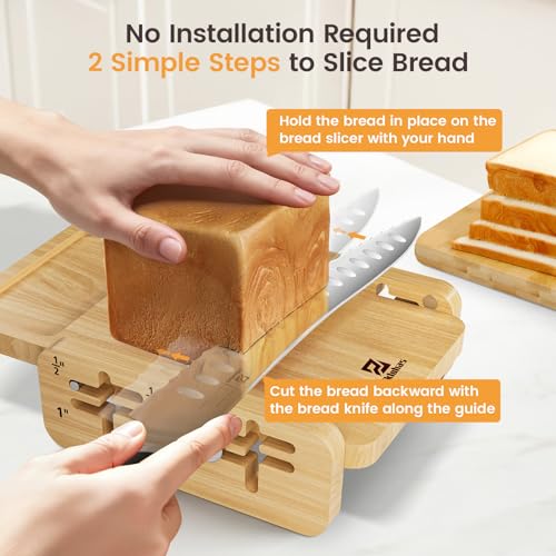 Piklohas Bread Slicer With Bread knife (10-Inch Bread Knife & Slicer)