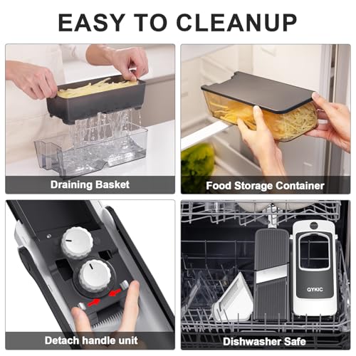 Mandoline Slicer for Kitchen (S4 Gray)