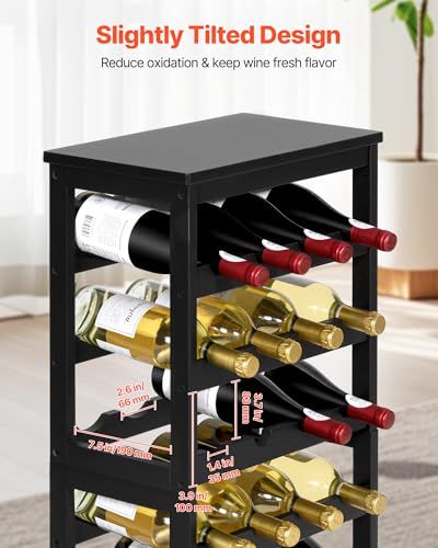 24 Bottle Detachable Wine Rack (Black / 24 Bottle)